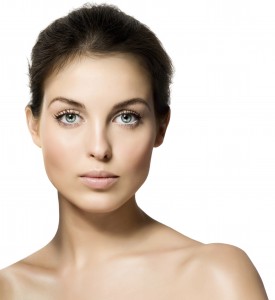 Closeup of a young beautiful woman.