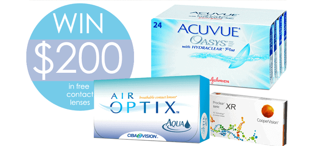 Winner of the $200 in Free Contact Lenses Contest!